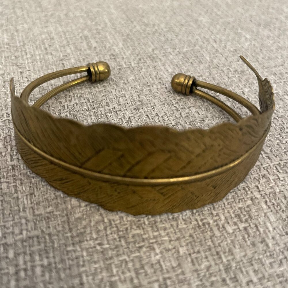 Feather cuff bracelet